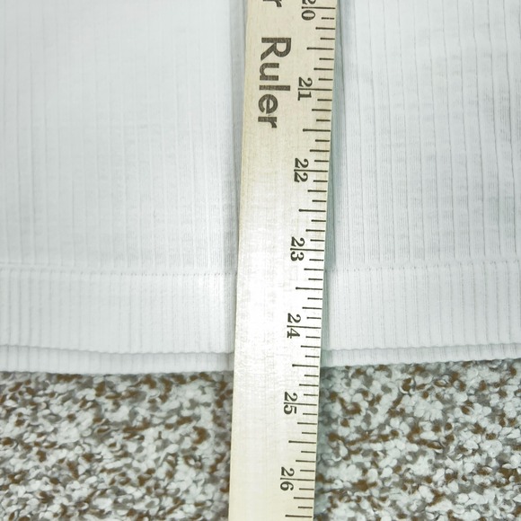 Lululemon Tank Top Womens 12 B/C White Ribbed Racerback Ebb To Street Bra Gym - Picture 7 of 8